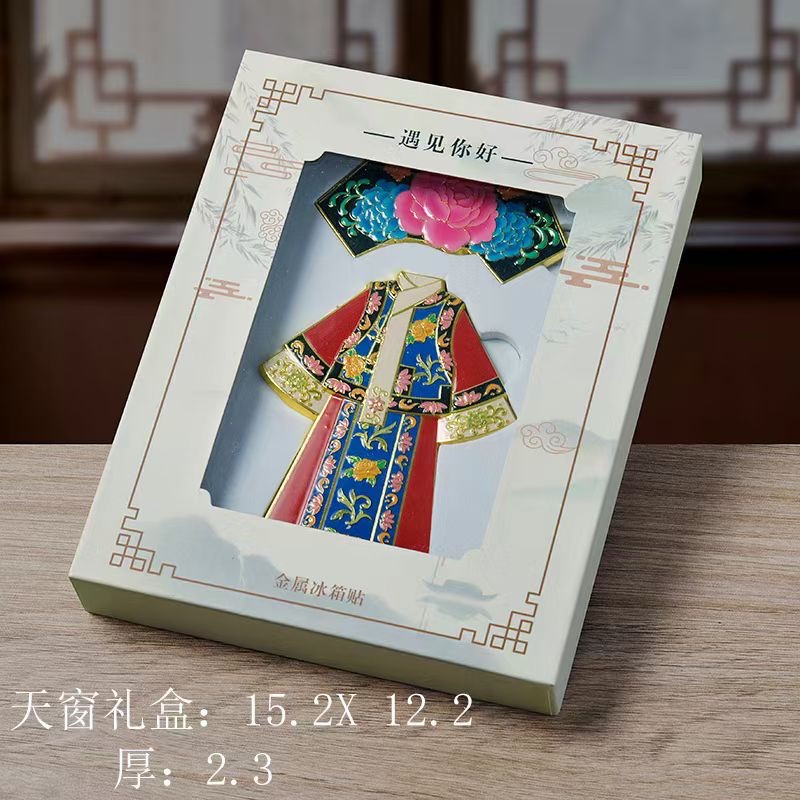 国潮人物合金冰箱贴现货旅游纪念品创意格格服磁贴文创周边景区文创冰箱贴详情图4