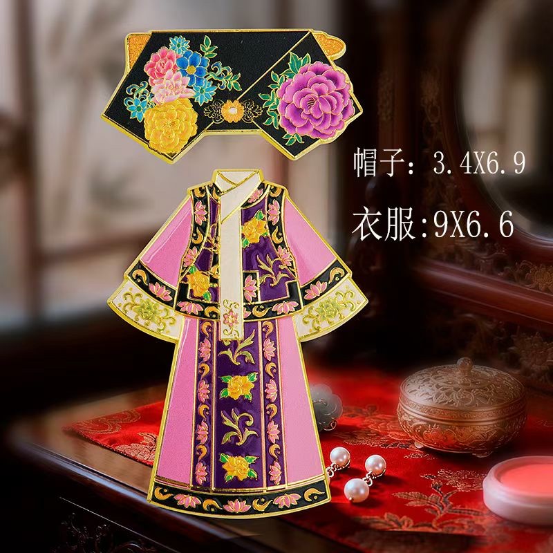国潮人物合金冰箱贴现货旅游纪念品创意格格服磁贴文创周边景区文创冰箱贴详情图2